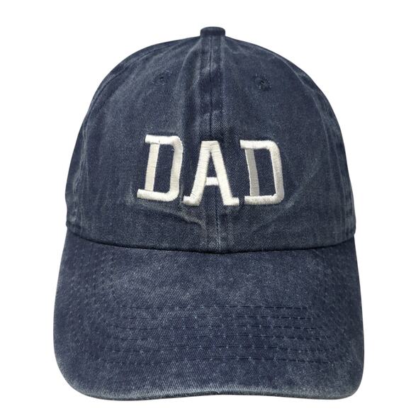 DAD Slideback Baseball Cap Blue One Size Adjustable Embroidered Trendy Apparel - Picture 1 of 10